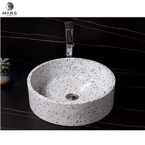 Various Design Round Bowl Terrazzo Shapes Hand Wash Basin