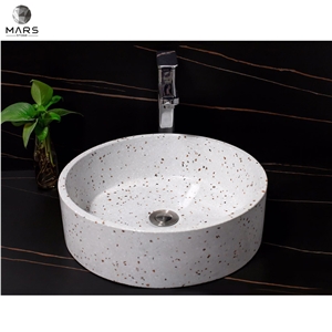 Various Design Round Bowl Terrazzo Shapes Hand Wash Basin