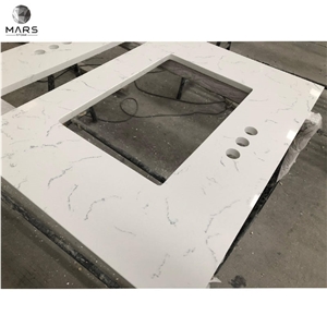 Wholesale Marble Look Carrara White Quartz Stone Countertop