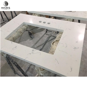 Wholesale Marble Look Carrara White Quartz Stone Countertop