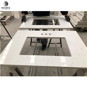 Wholesale Marble Look Carrara White Quartz Stone Countertop