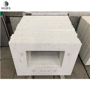 Wholesale Marble Look Carrara White Quartz Stone Countertop
