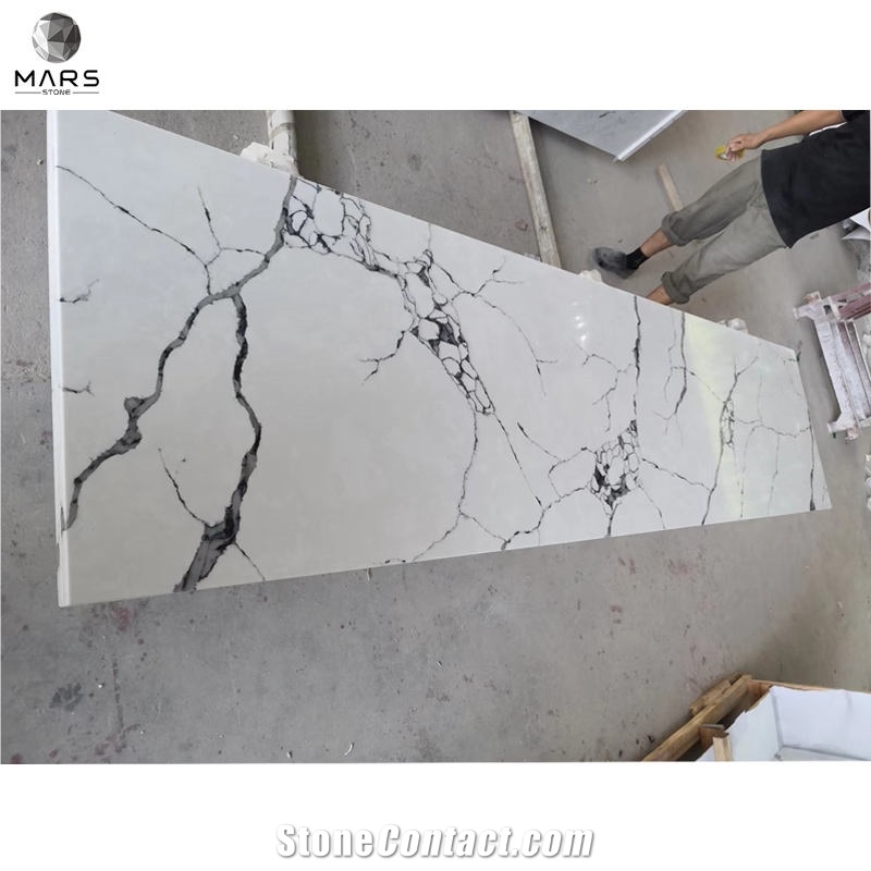 Wholesale Stone Countertop Calacatta White Quartz Countertop