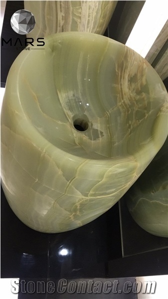 2022 New Design Luxury Green Onyx Wash Basin