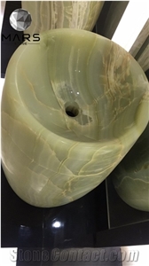 2022 New Design Luxury Green Onyx Wash Basin