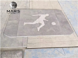 3D Natural Marble Stone Football And Waterjet Marble Ball