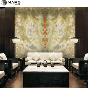 Ancient Green Natural Onyx China Supplier For Table Tops