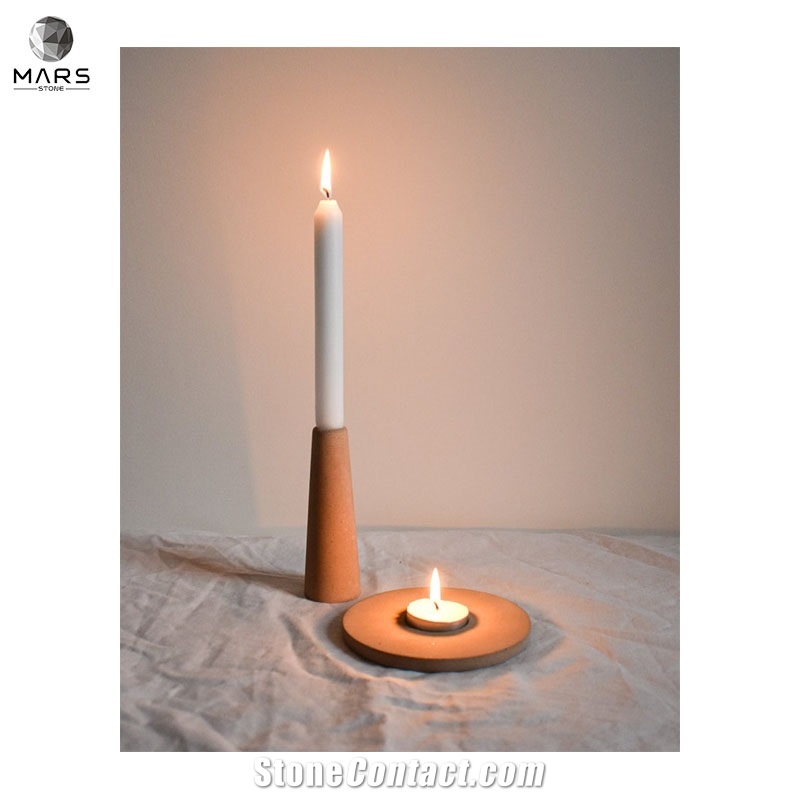 Artistic Style Eco-Friendly Natural Stone Candle Holder
