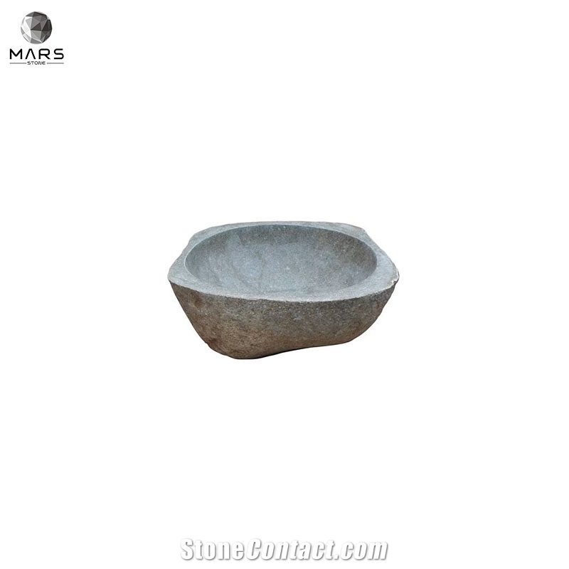 Artistic Unique Luxury Customized Grey Stone Sink Washbasin