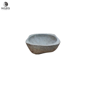 Artistic Unique Luxury Customized Grey Stone Sink Washbasin