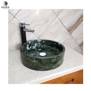 Beautiful Modern Green Stone Round Bathroom Wash Sink