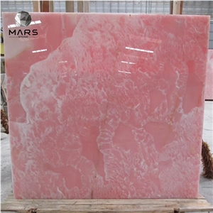 Beautiful Transmittance Pakistan Pink Onyx Slab