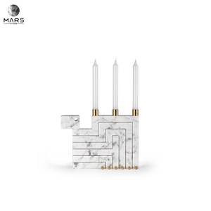 Best Design Chinese Factory Natural White Stone Candle Jar