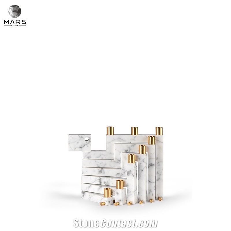 Best Design Chinese Factory Natural White Stone Candle Jar