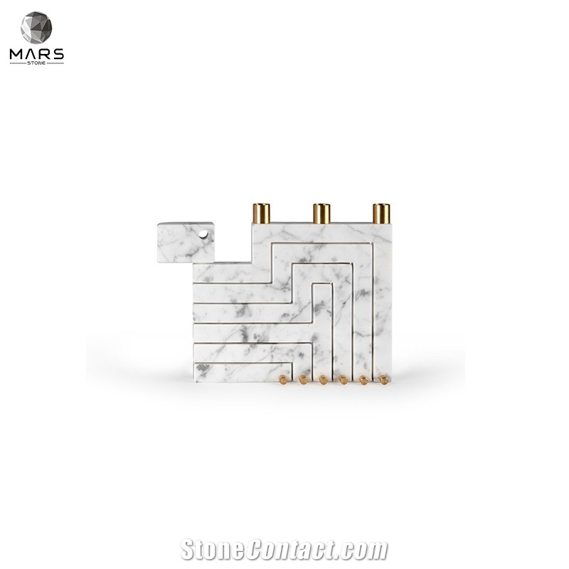 Best Design Chinese Factory Natural White Stone Candle Jar