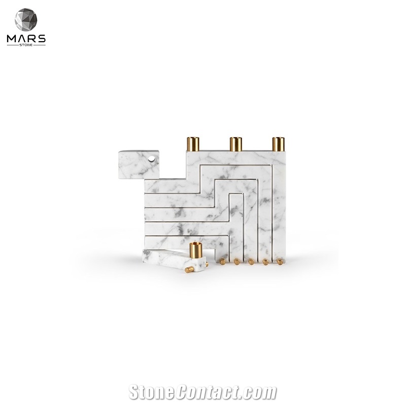 Best Design Chinese Factory Natural White Stone Candle Jar