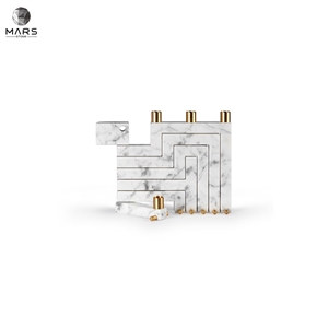 Best Design Chinese Factory Natural White Stone Candle Jar