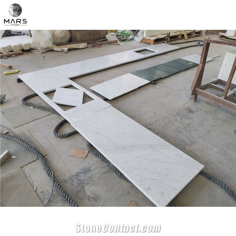 Bianco Carrara White Marble Kitchen Abovemount Counters