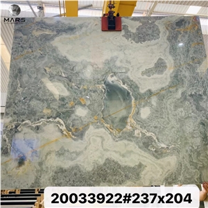 Blue Onyx With Golden Veins Big Slabs