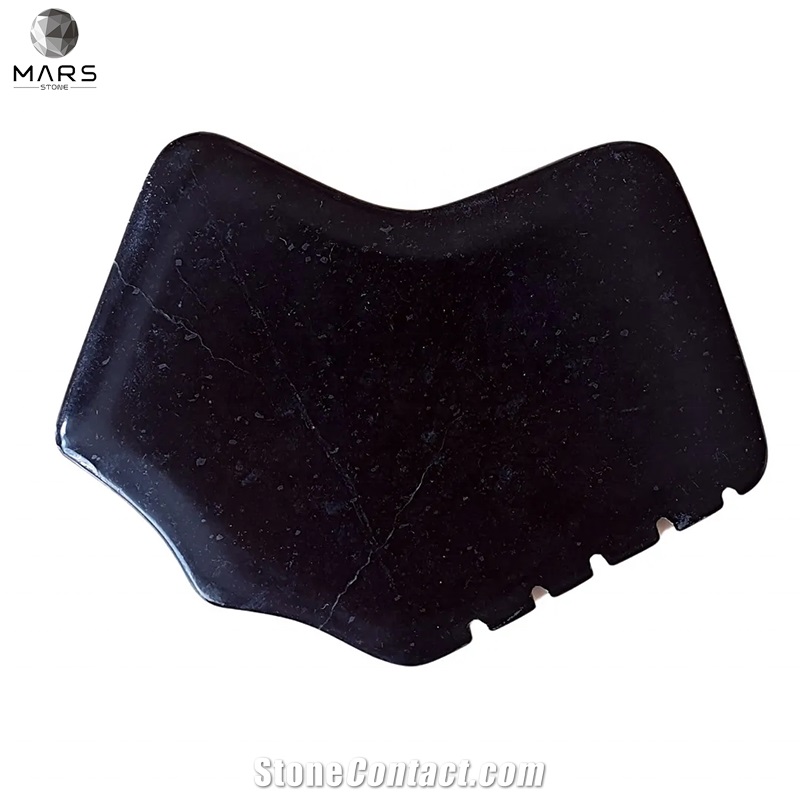 Body Facial Massage Tool Black Marble Gua Sha Scraper