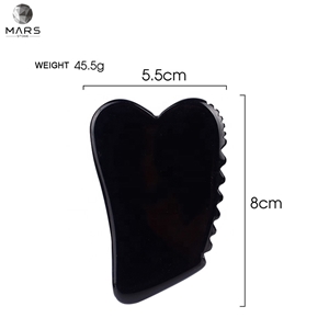Body Facial Massage Tool Black Marble Gua Sha Scraper