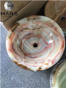 Brown Tiger Jade Onyx Basin,Bathroom Washroom Onyx Basin