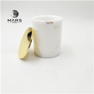 Candlestick Classic Style Colorful Marble Stone Candle Stand