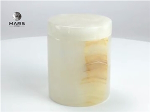 Candlestick Classic Style Colorful Marble Stone Candle Stand