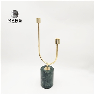 Candlestick Classic Style Colorful Marble Stone Candle Stand