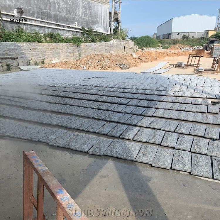 Cheap Light Grey G603 Granite Mushroom Stone Wall Cladding Split Wall Stone