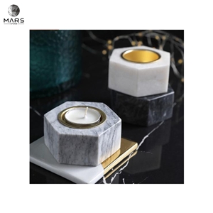 Cheap Modern Style Light Natural Marble Candle Holder Jar