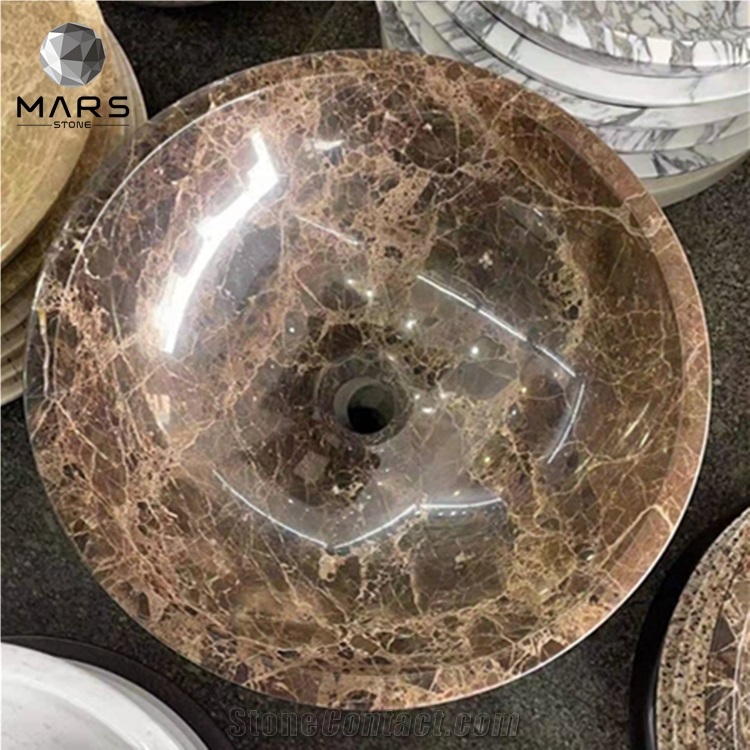 Cheap Price Nero Marquina Balck Marble Washroom Sink