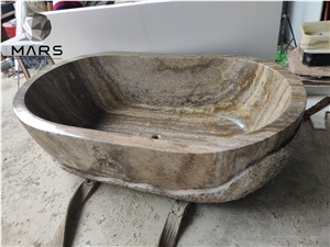 Cheapest Panda White Marble Glaze Surface Bathtub Price