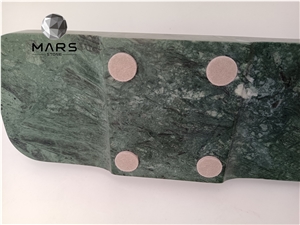 China Rectangle Natural Green Marble Fruit Tray Plate