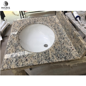 Commercial Vanity Top Ceramic Sink Santa Cecilia Granite
