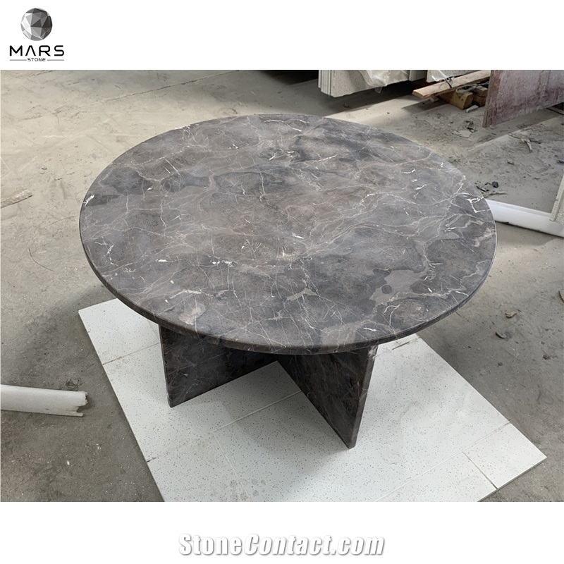 Custom Design Colorful Stone Round Marble Dining Table
