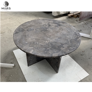 Custom Design Colorful Stone Round Marble Dining Table