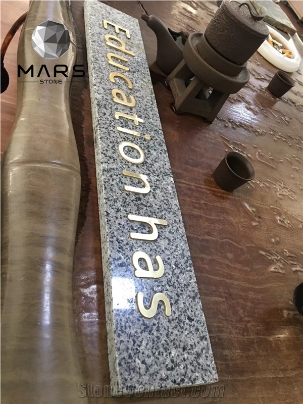 Custom Luxury Brass Inlay Marble Stone Waterjet Medallion
