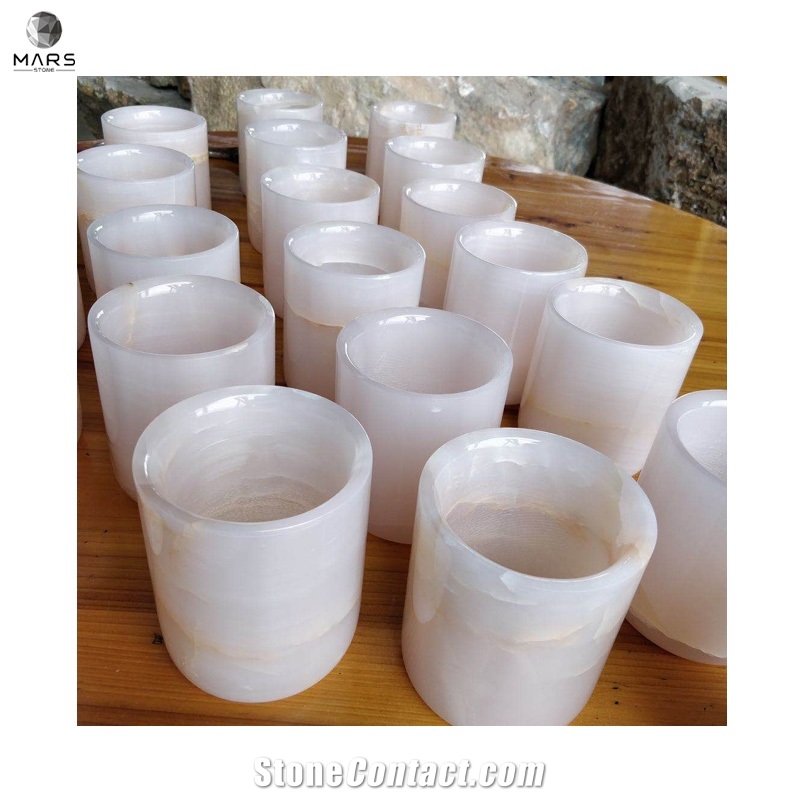 Custom Unique Design Natural Stone Pink Onyx