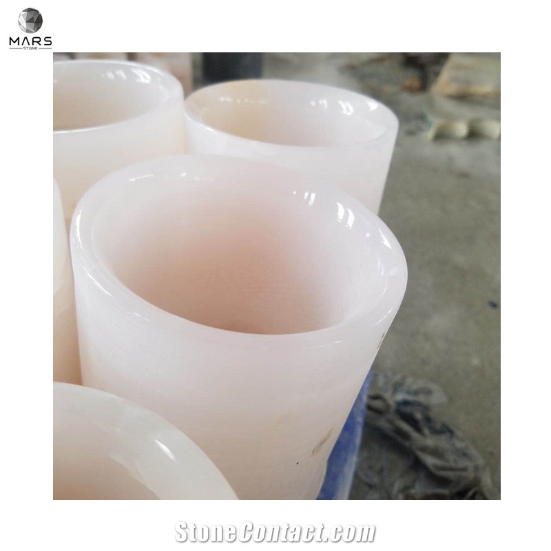 Custom Unique Design Natural Stone Pink Onyx