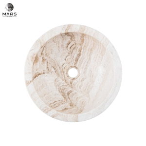 Customized Indoor Art Natural Stone Marble Basin Wash Sink