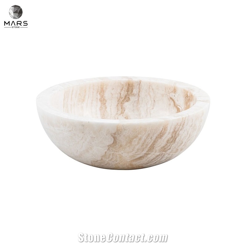 Customized Indoor Art Natural Stone Marble Basin Wash Sink