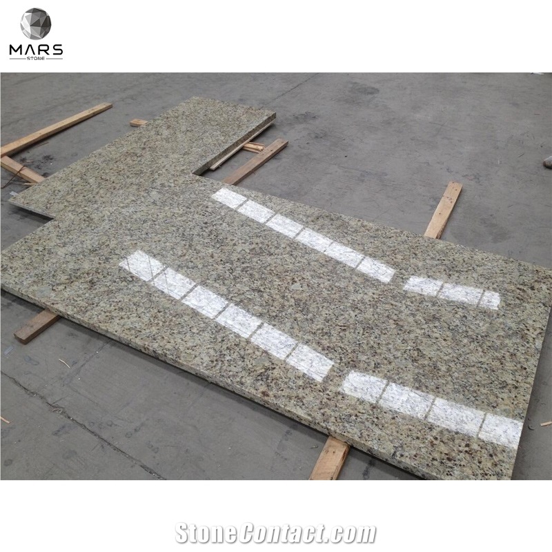 Customized Prefab Imported Brazil Gold Granite Bath Countertop