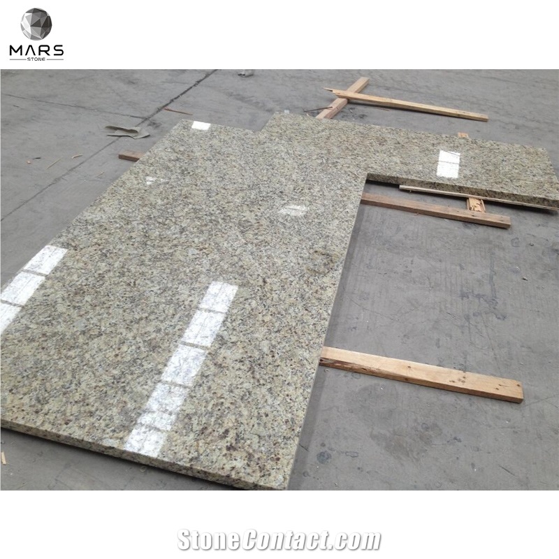 Customized Prefab Imported Brazil Gold Granite Bath Countertop