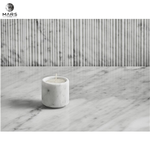 Customized Western Style Natural White Stone Candle Jar