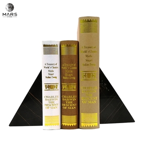 Design Holder Customizable Marble Bookends Triangular Stand