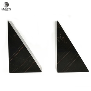 Design Holder Customizable Marble Bookends Triangular Stand