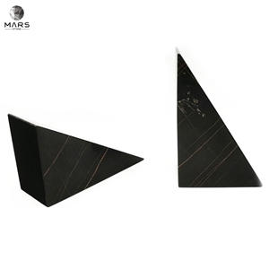Design Holder Customizable Marble Bookends Triangular Stand