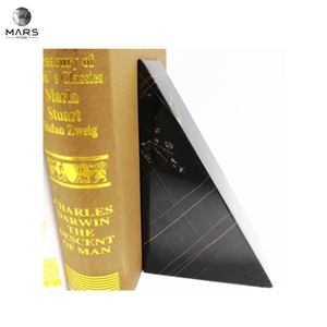 Design Holder Customizable Marble Bookends Triangular Stand