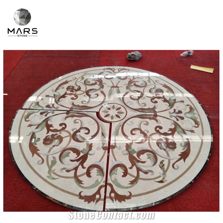 Factory Price Customized Round Square Floor Waterjet Marble